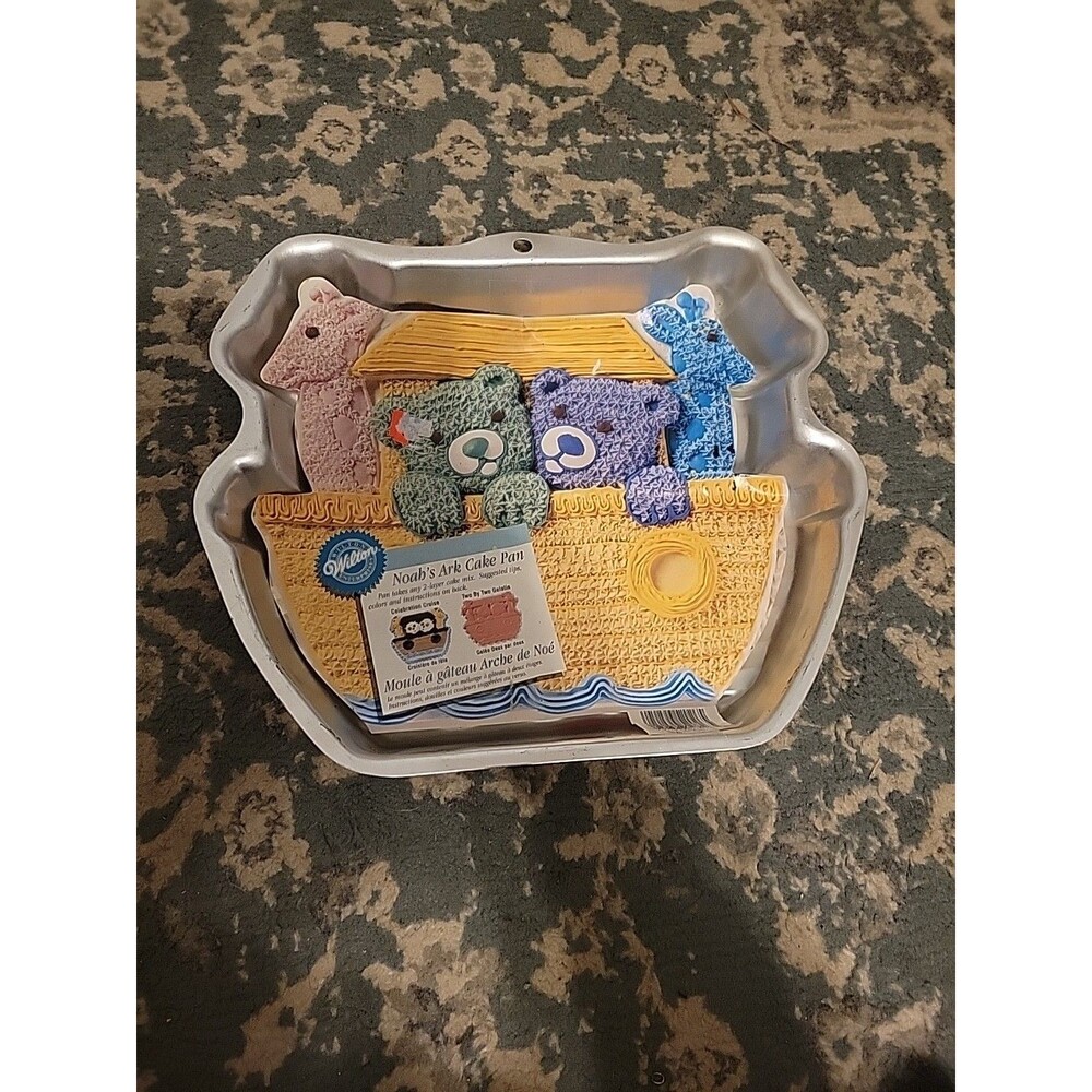 Wilton 1999 Noahs Ark Cake Pan Bears Giraffes Baking Mold 2105-2026 Instructions